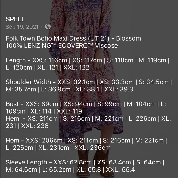 Nwot unicorn tears 2021 folktown boho gown xxl - Picture 6 of 6